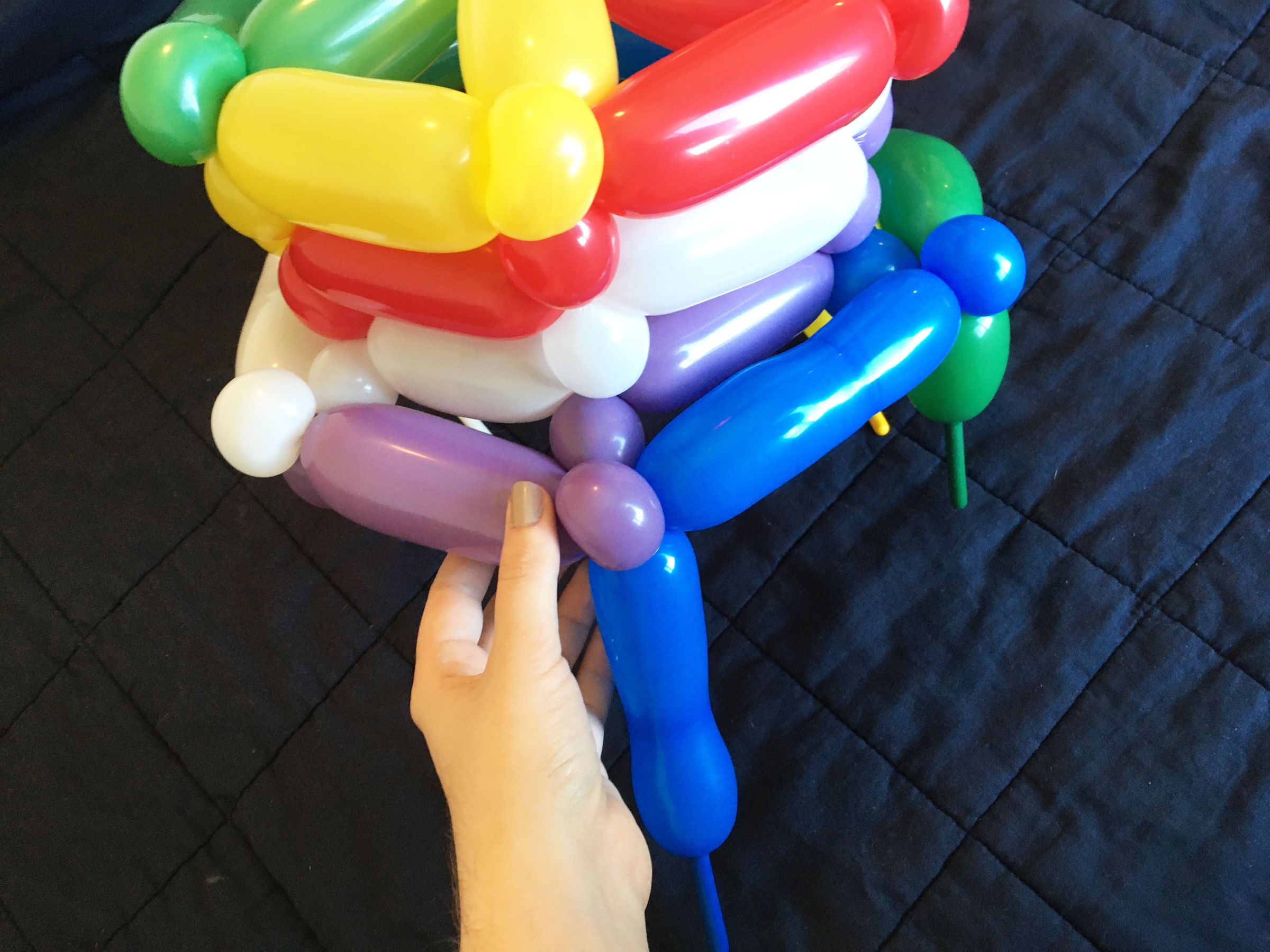 Animal Crossing Rainbow Balloon Hat 5 Steps (with Pictures