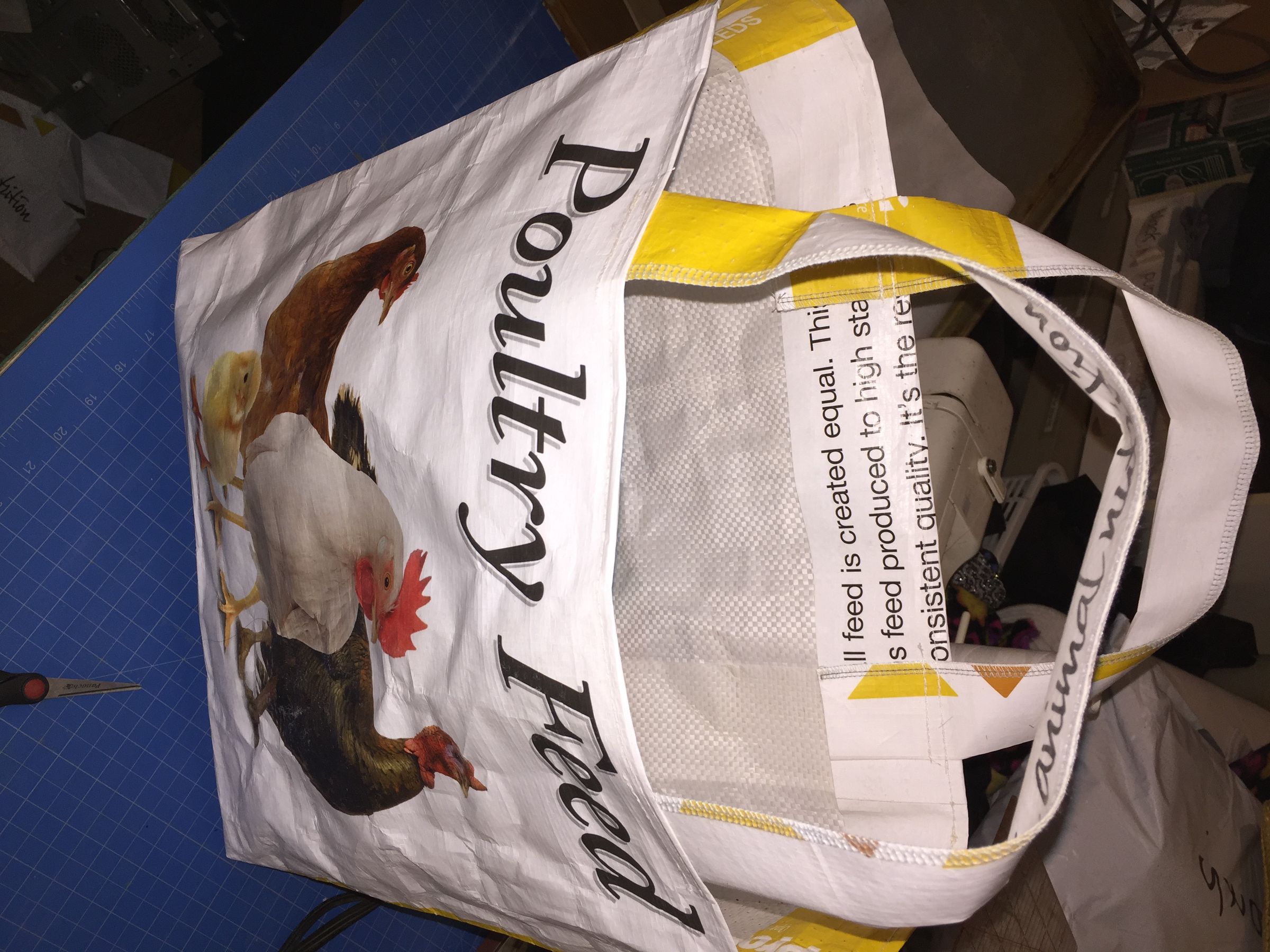 Tote Bags Made From Feed Bags 9 Steps Instructables