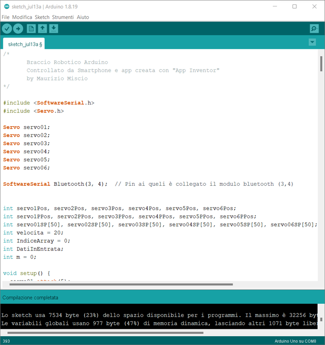 Arduino Robotic Arm Controlled by Touch Interface - Share Project - PCBWay