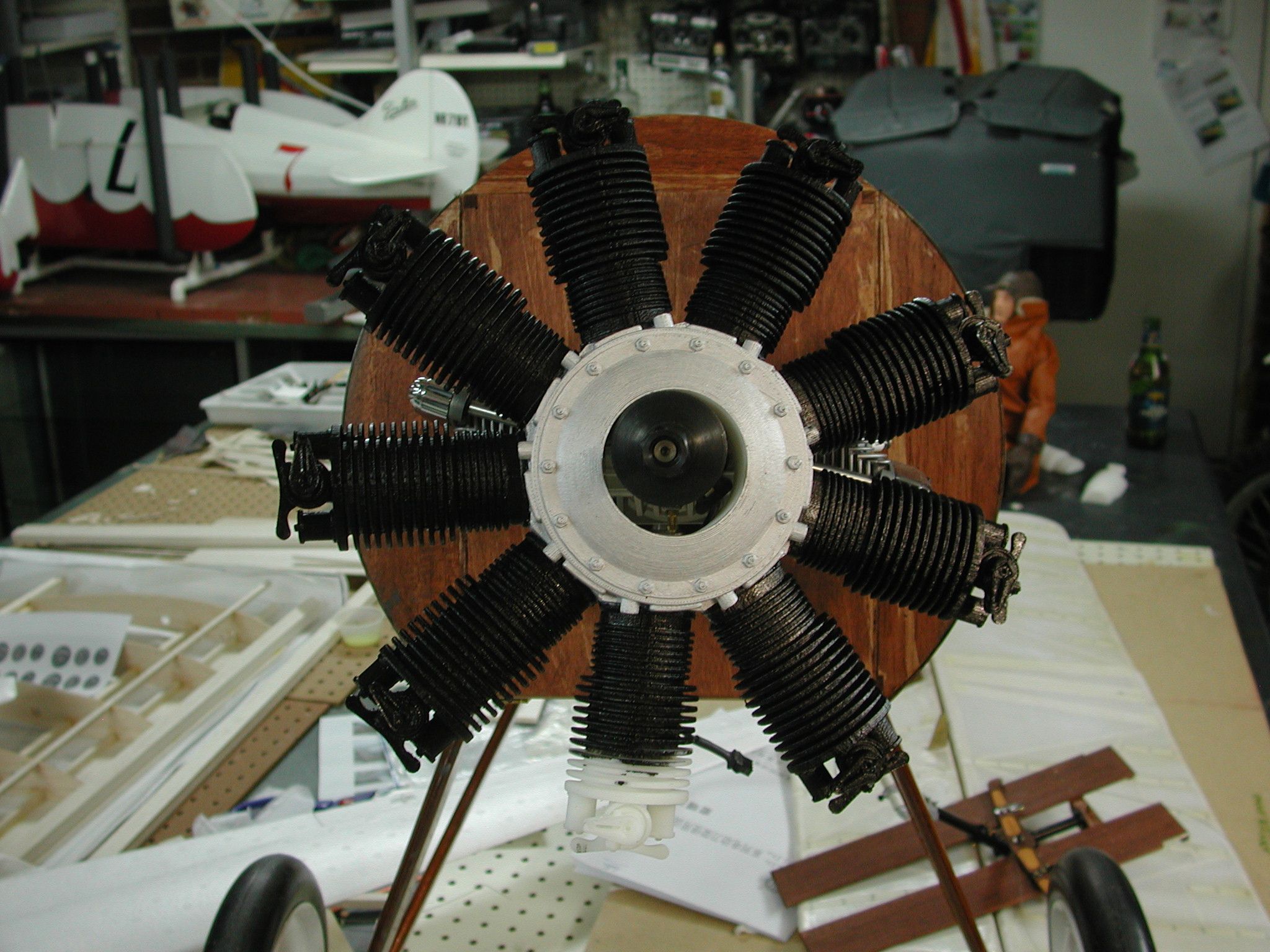 Sopwith Pup Instrument Panel and Le Rhone WW1 Engine (dummy Engine for