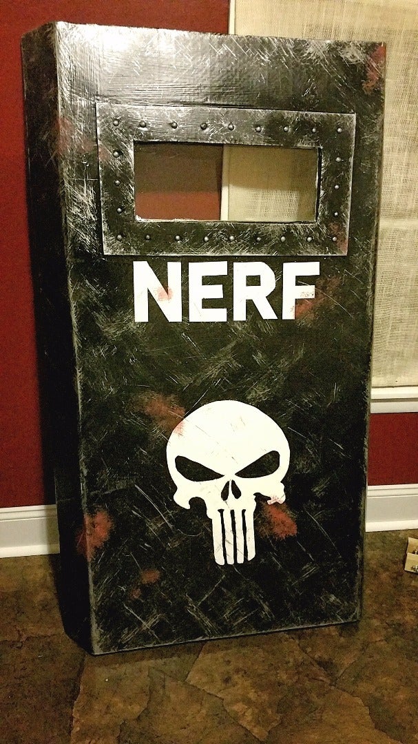 Nerf Cardboard Riot Shield 10 Steps Instructables