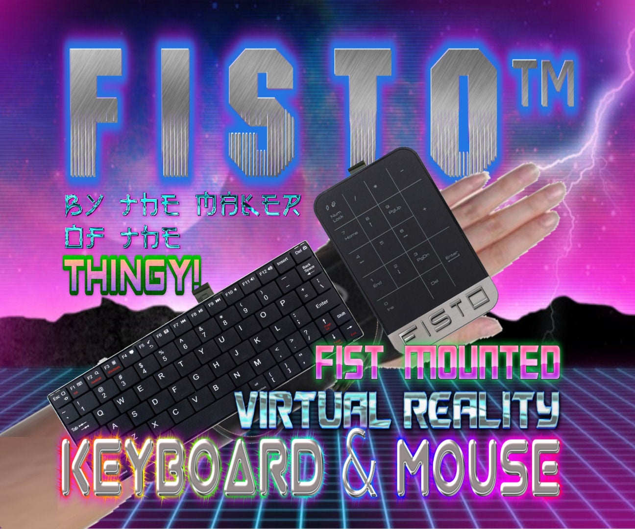 FISTO™ the Fist Mounted Virtual Reality Keyboard & Mouse 3 Steps