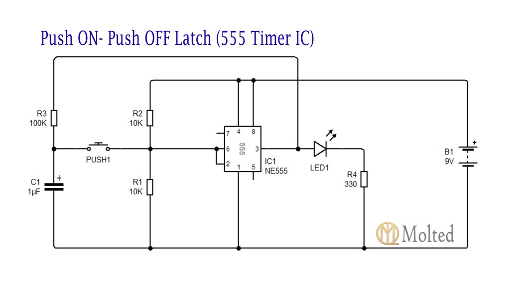 Three Push On Push Off Latching Circuits 3 Steps Instructables