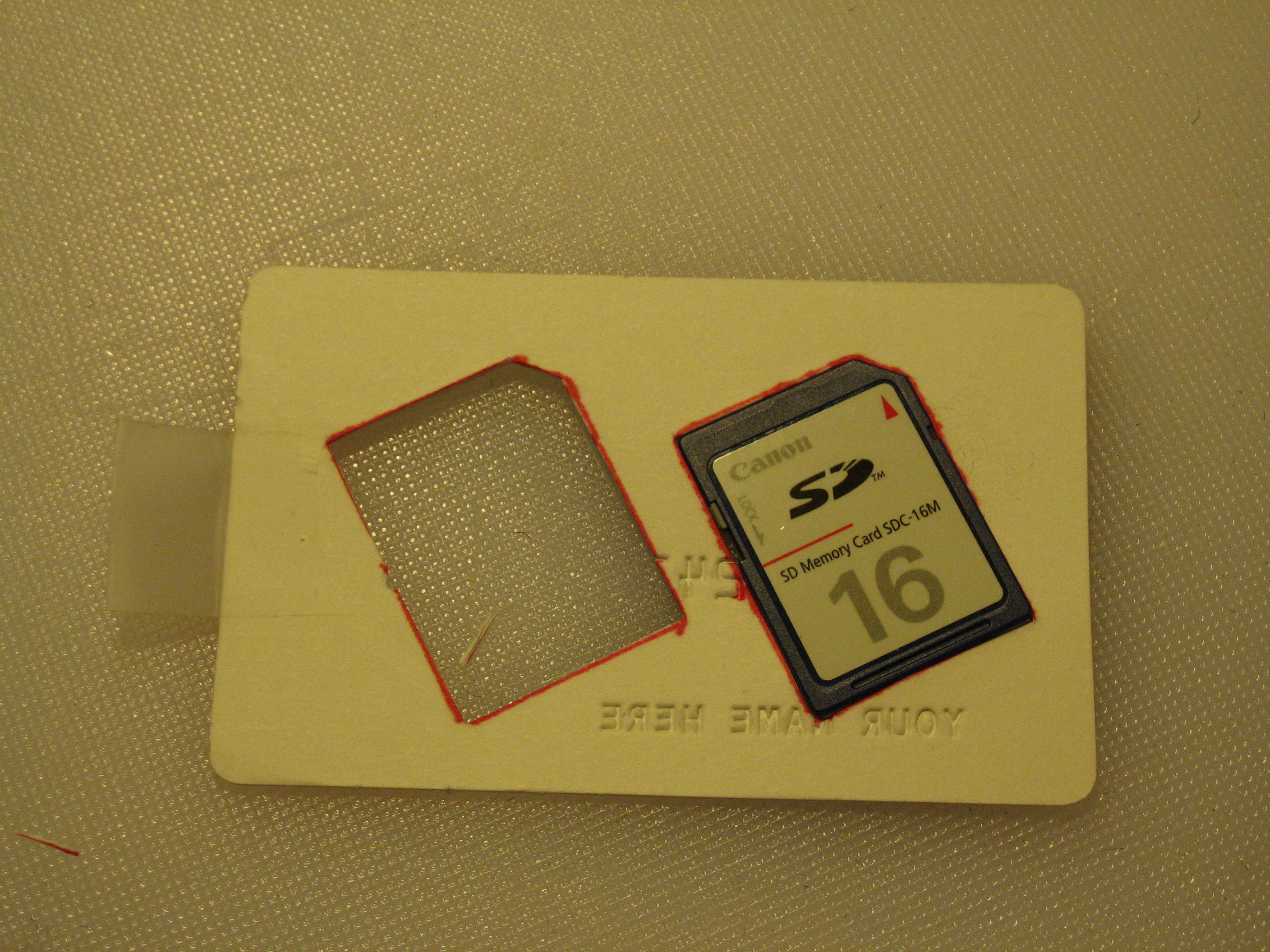 Credit Card SD Holder 3 Steps Instructables