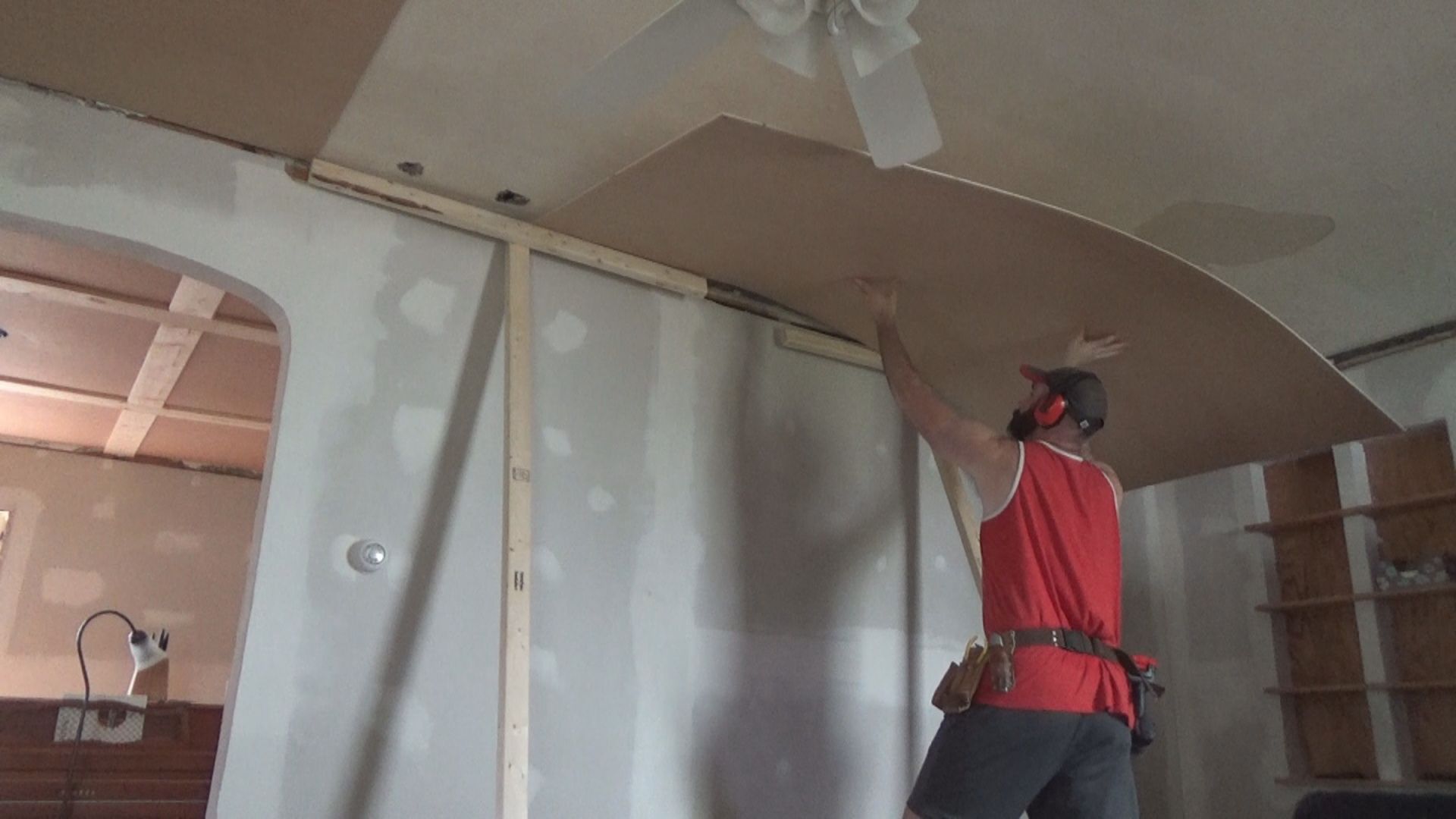 Plywood Ceiling Installation