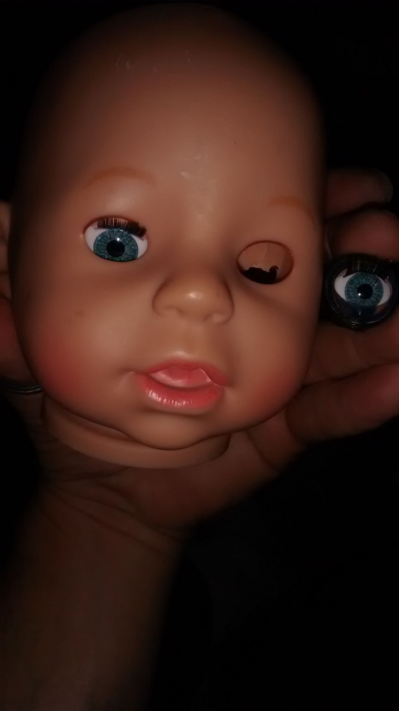 Baby Doll Head Night Light Instead of playing house, feeding, rocking