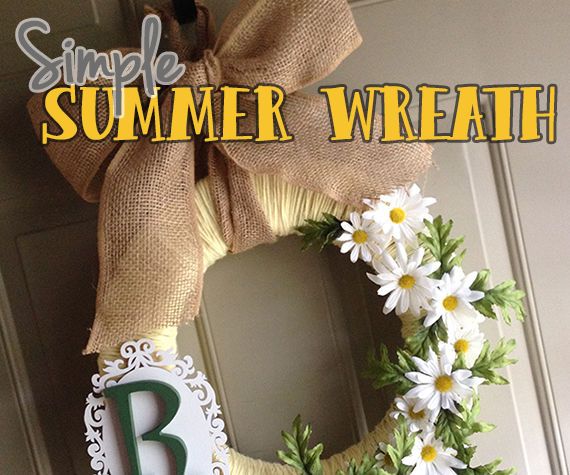 DIY guide for Simple Summer Wreath with step-by-step instructions