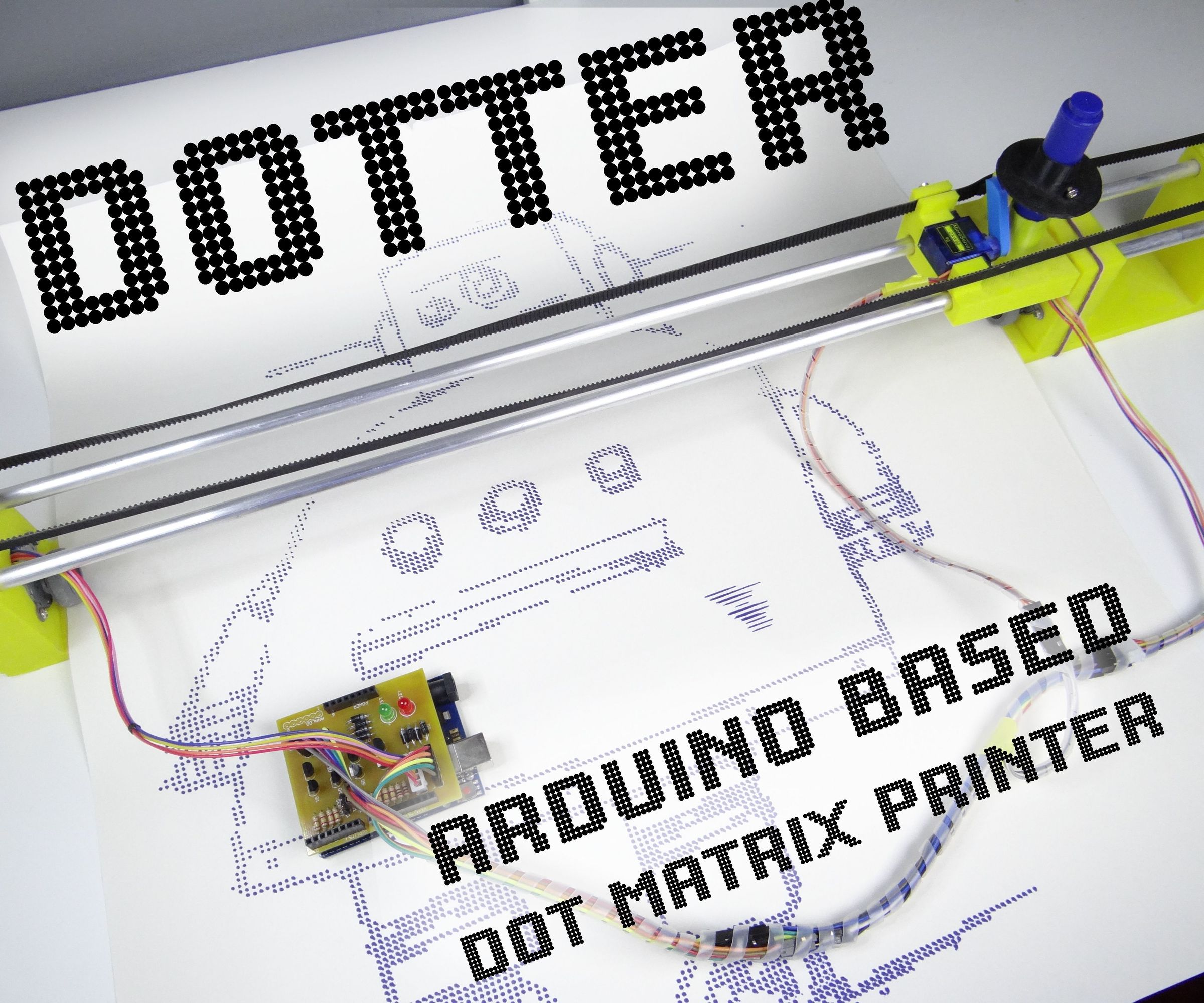 Dotter - Huge Arduino Based Dot Matrix Printer