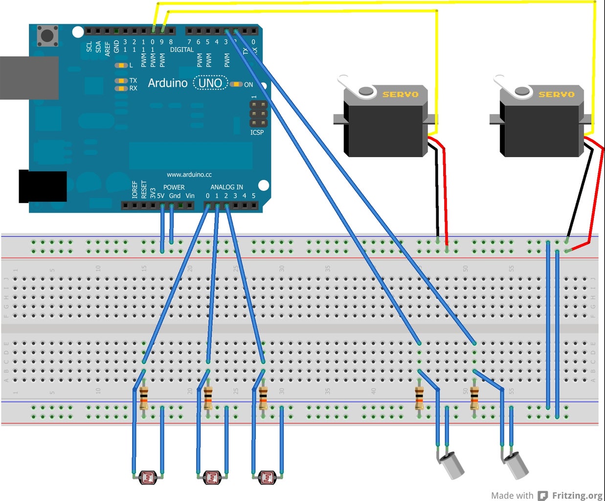 Arduino 2-axis Servo Solar Tracker : 6 Steps - Instructables
