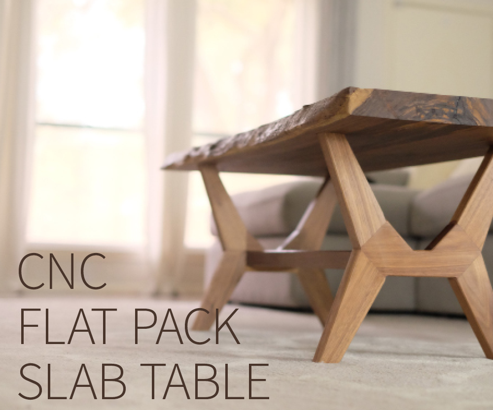 Flat-Pack CNC Modern Coffee Table : 12 