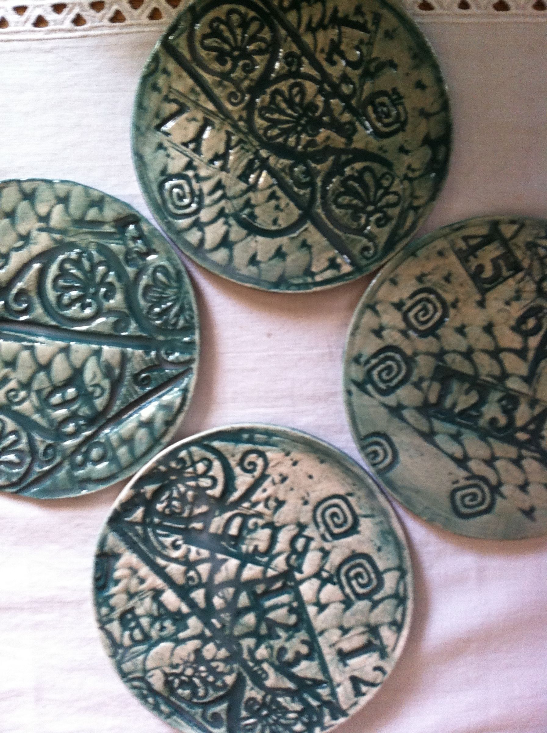 Textured Ceramic Coasters