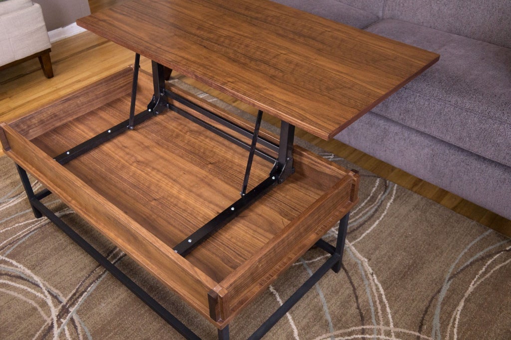 How To Make A Coffee Table With Lift Top 18 Steps Pictures Instructables - Lift Up Top Coffee Table Diy Hardware