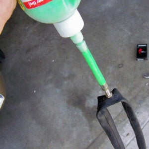 slime in a presta valve tube