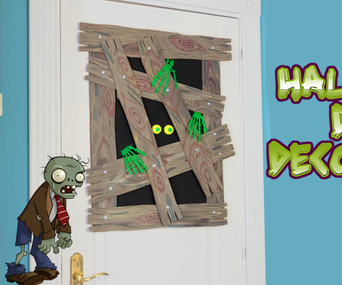 Halloween Door Decoration. Zombie Attack! 7 Steps (with Pictures