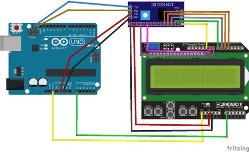 1602 LCD Keypad Shield Module With I2C Backpack : 6 Steps - Instructables