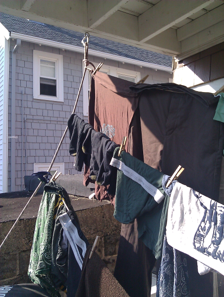 Climbing Rope Based Porch Clothes Dryer