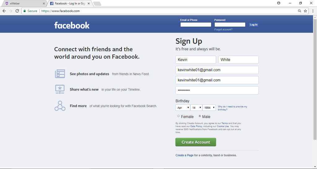 How To Create A Facebook Account On A Computer 9 Steps Instructables