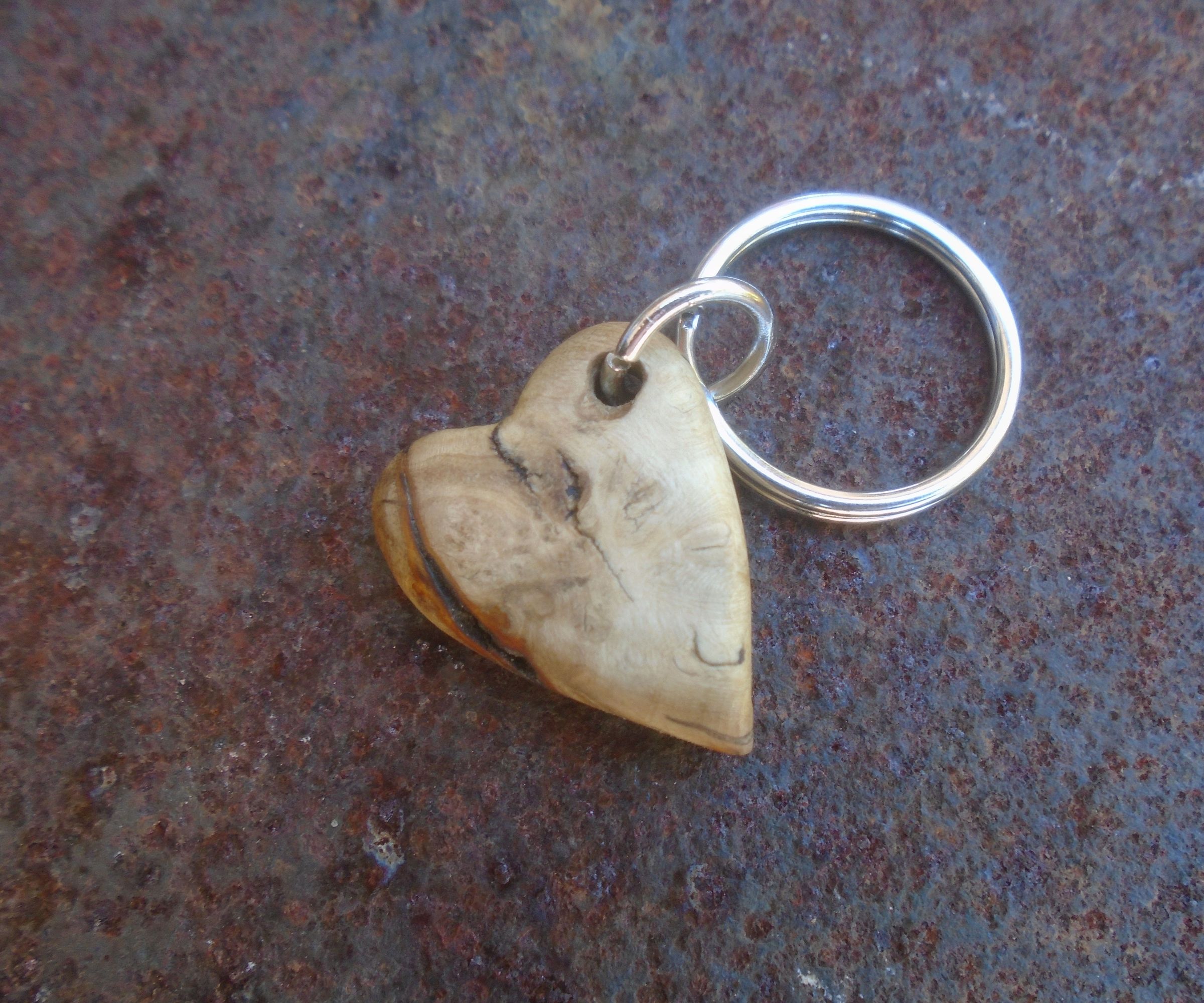 DIY guide for Hand-crafted Burl Heart | Key-Chain with step-by-step instructions