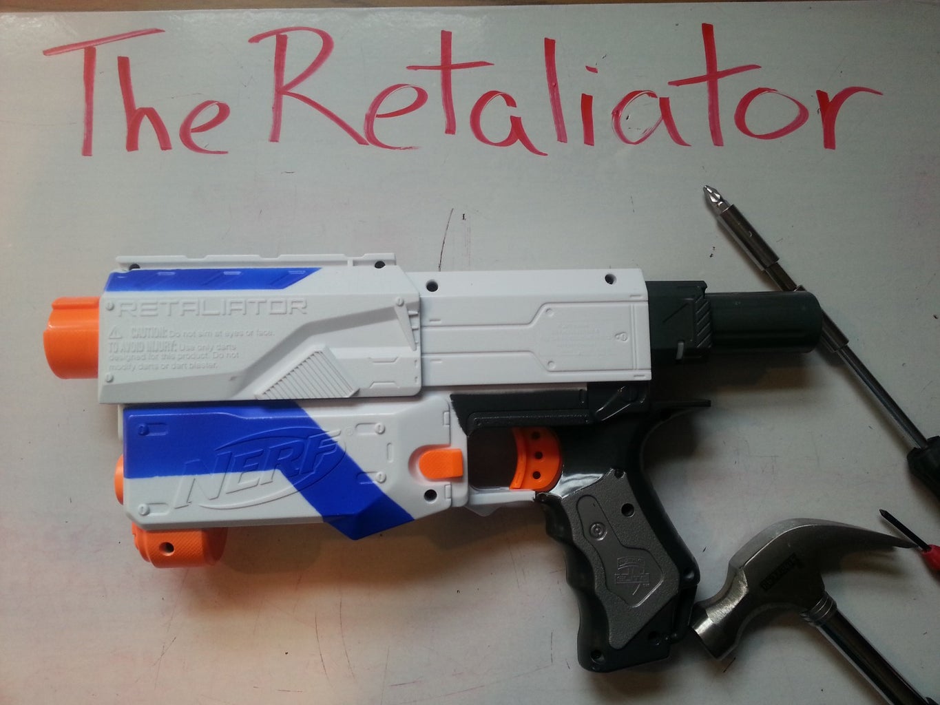 Nerf Retaliator Mod: Air Restrictor Removal and Barrel ...