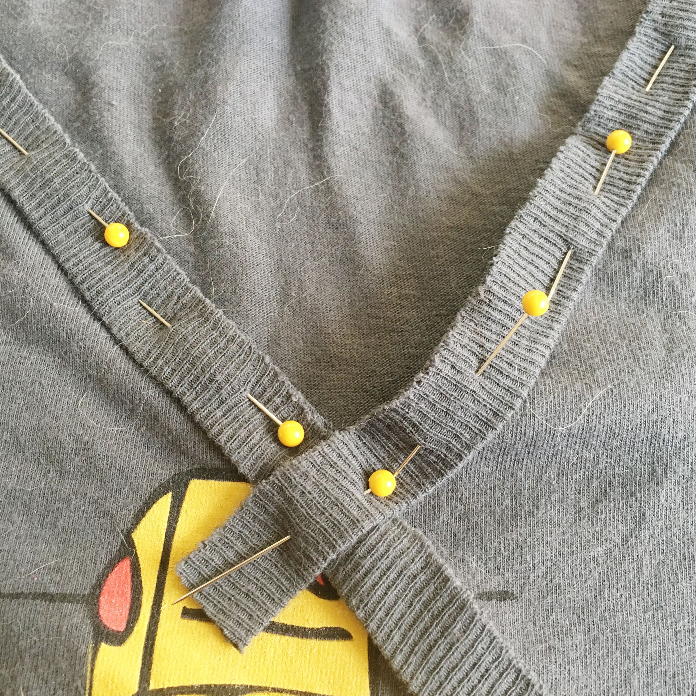 Turning a Crew Neck Into a VNeck 11 Steps (with Pictures