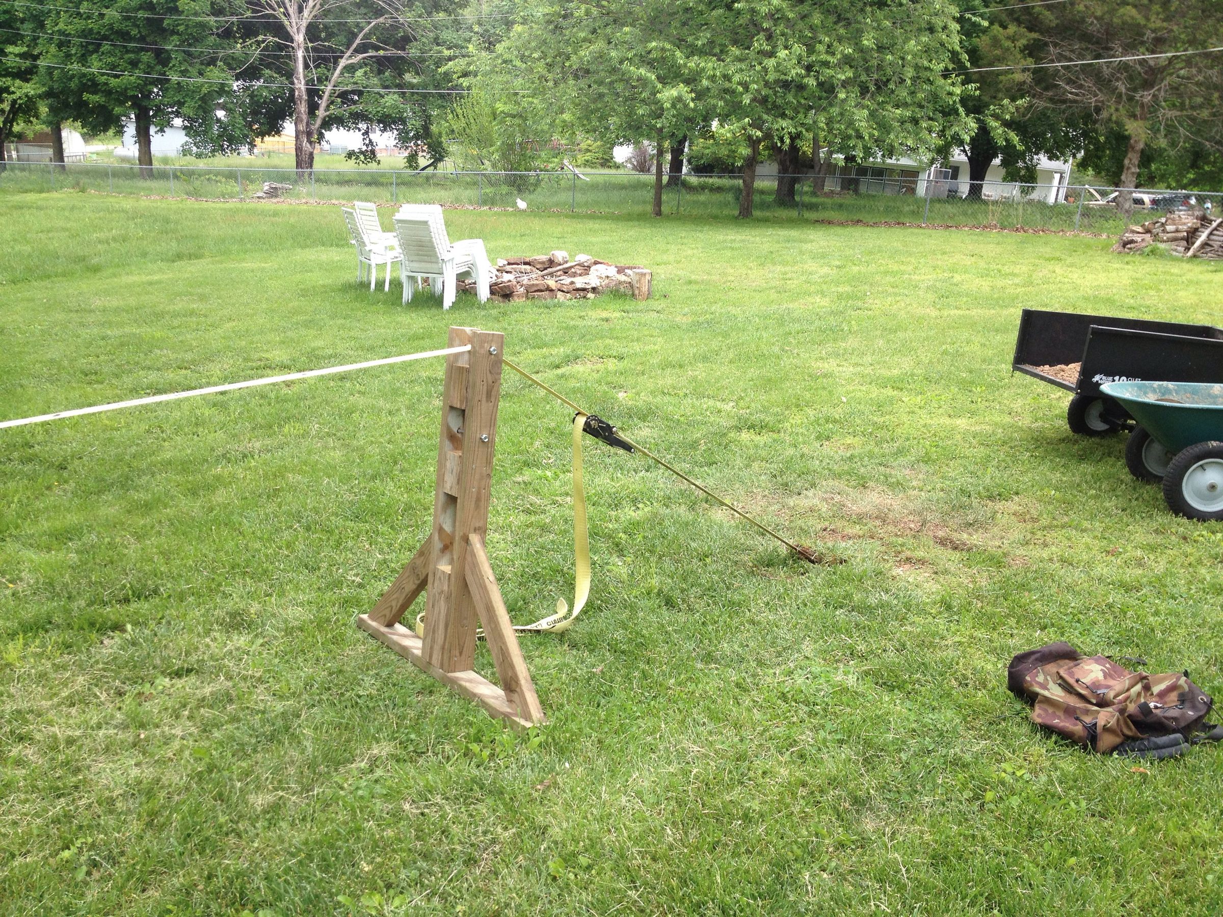 Slackline Without Trees How to Build an AFrame 9 Steps Instructables