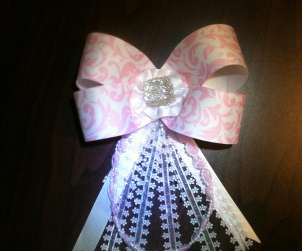 Hair Bow Made for a Girls Pageant