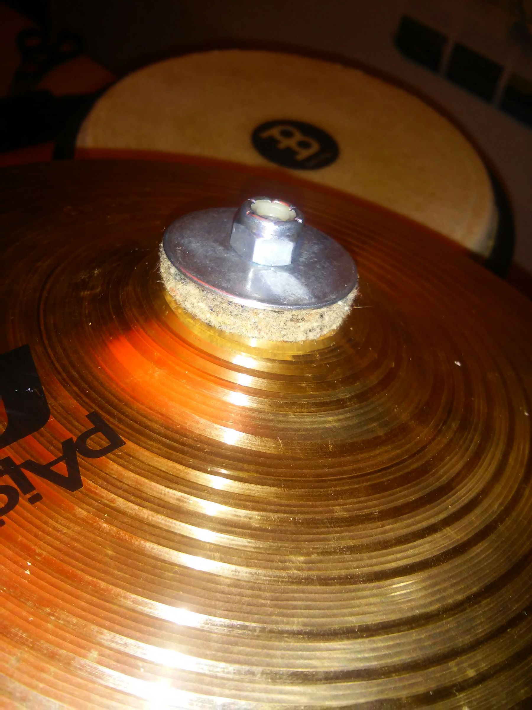 Attach a Splash Cymbal to Your Bongos 5 Steps Instructables