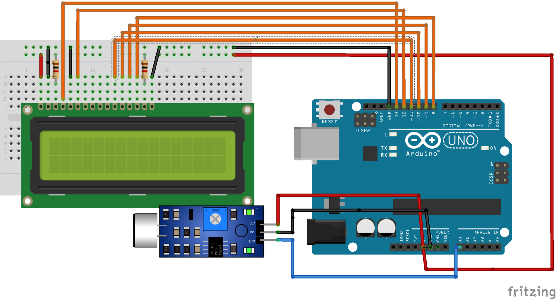 Audio Visualizer With an LCD Display : 4 Steps (with Pictures ...