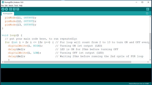 Running LEDs Arduino Uno : 4 Steps - Instructables