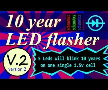 10 year led flasher (version 2 with boost converter) DIY Project DIY Project Image