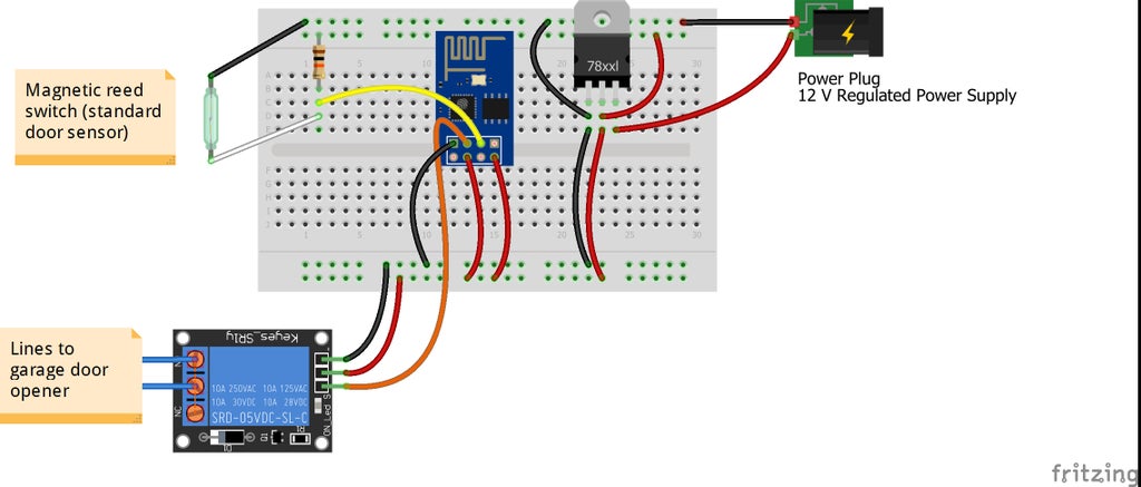 Smart Phone (WiFi) Controlled Garage Door Opener With ESP8266 ...