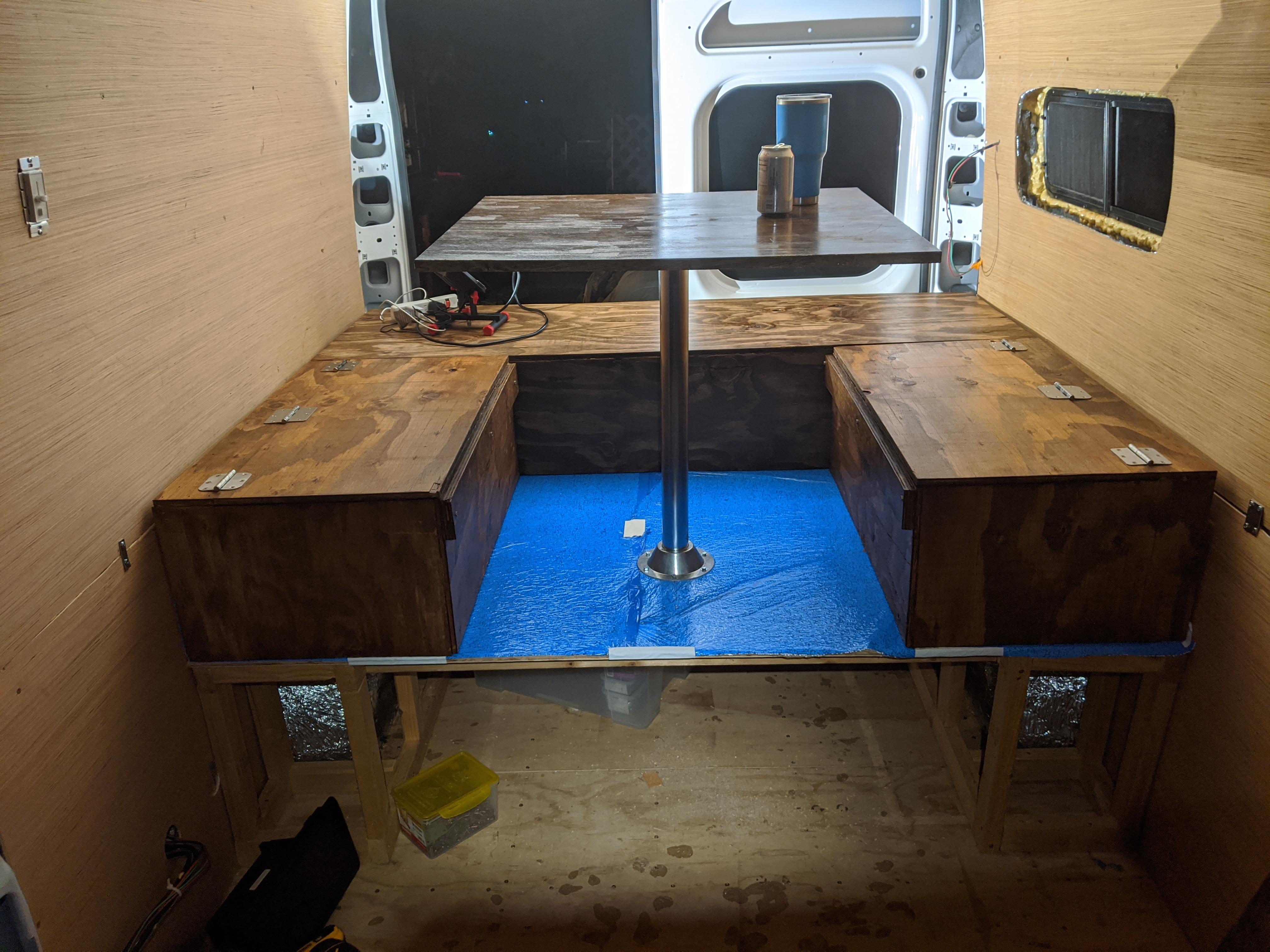 Bed, Table, and Benches for Camper Van All in One! 19 Steps (with