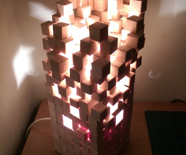 Wooden Pixel Lamp