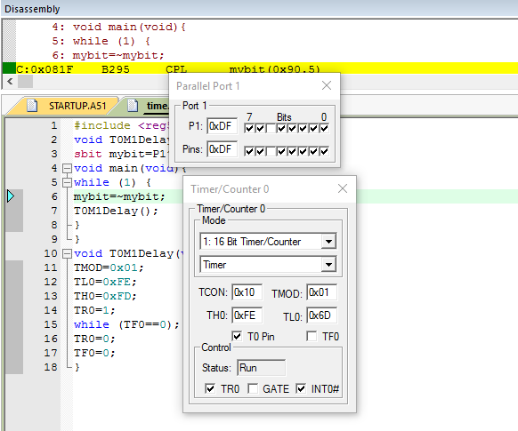 DIY guide for Timers of 8051 With Blinking Led Example Part-1 with step-by-step instructions