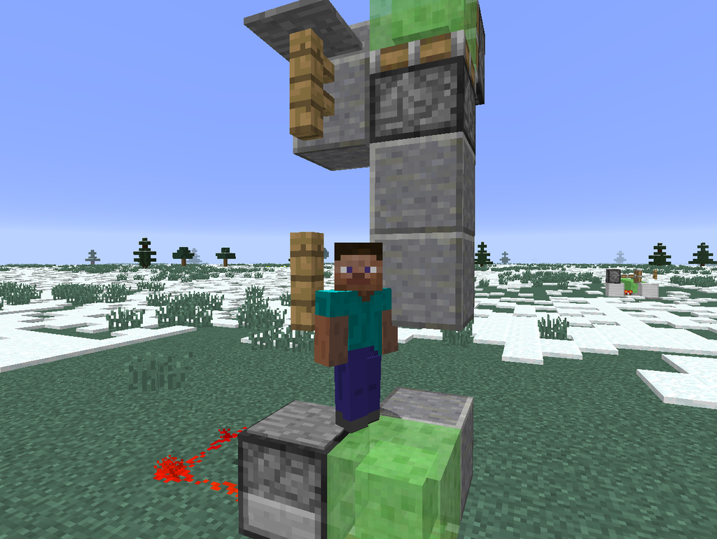 Minecraft Slime Block Elevator 3 Steps Instructables