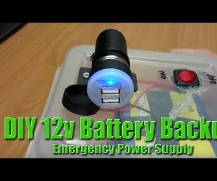 $10 diy 12v battery bank (emergency backup) DIY Project DIY Project Image