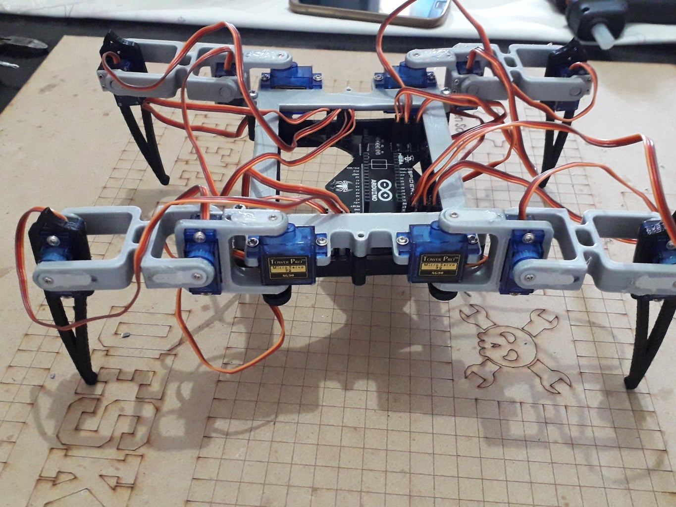 ARDUINO SPIDER ROBOT (QUADRUPED) : 7 Steps - Instructables