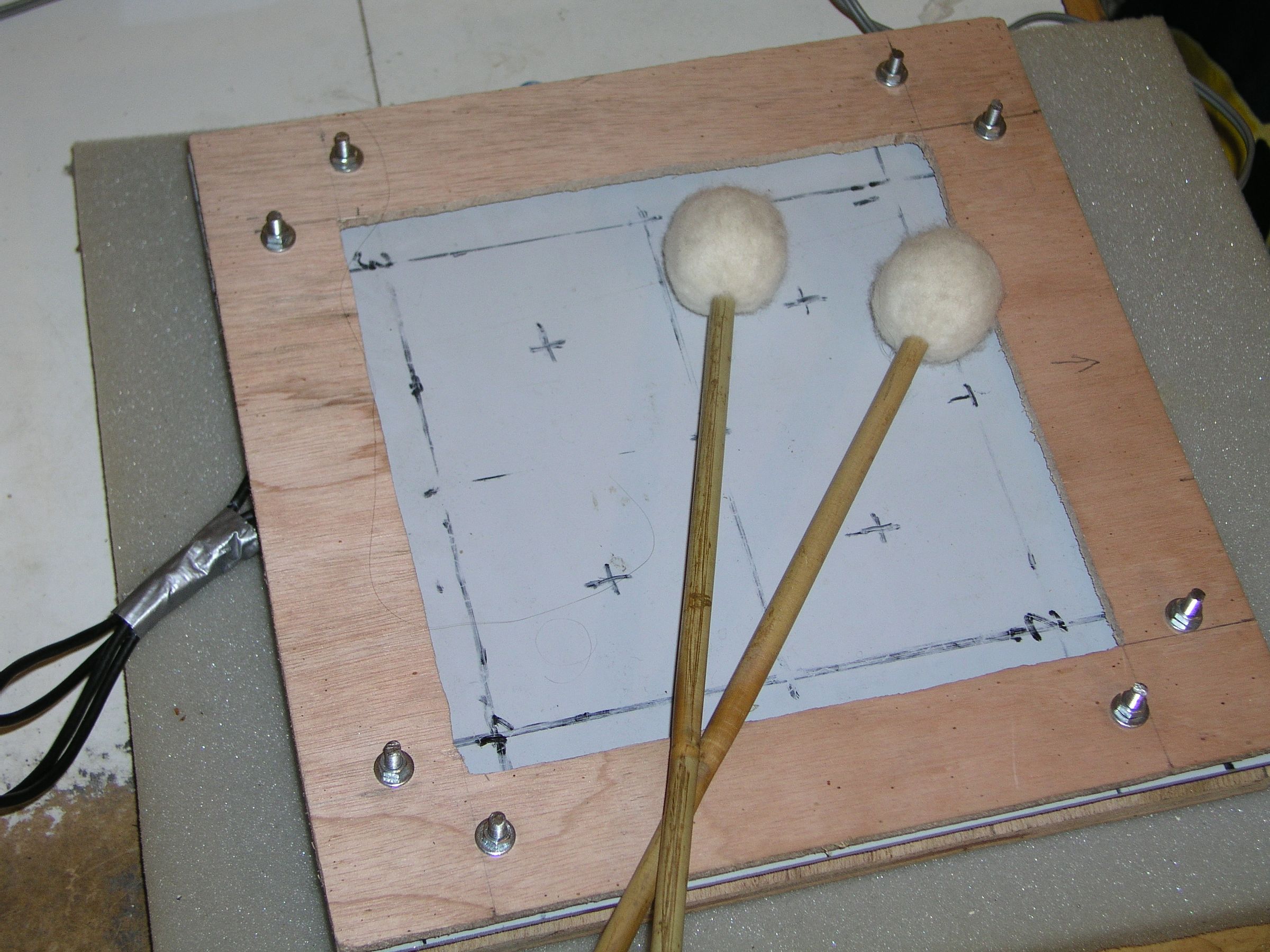DIY guide for A position sensitive midi drum pad with step-by-step instructions