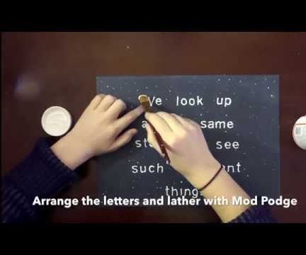 3d glue quotes on canvas DIY Project DIY Project Image