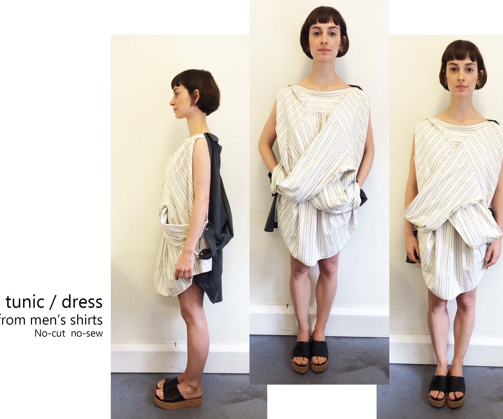 xtunic : inexpensive no-sew womenswear from men's shirts diy DIY Project DIY Project Image