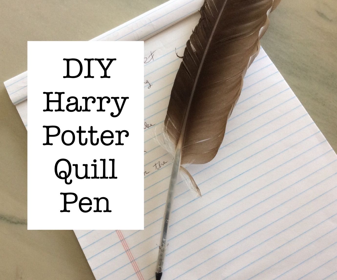 Handmade Harry Potter Quill Pen 2 Ways 4 Steps (with Pictures) Instructables