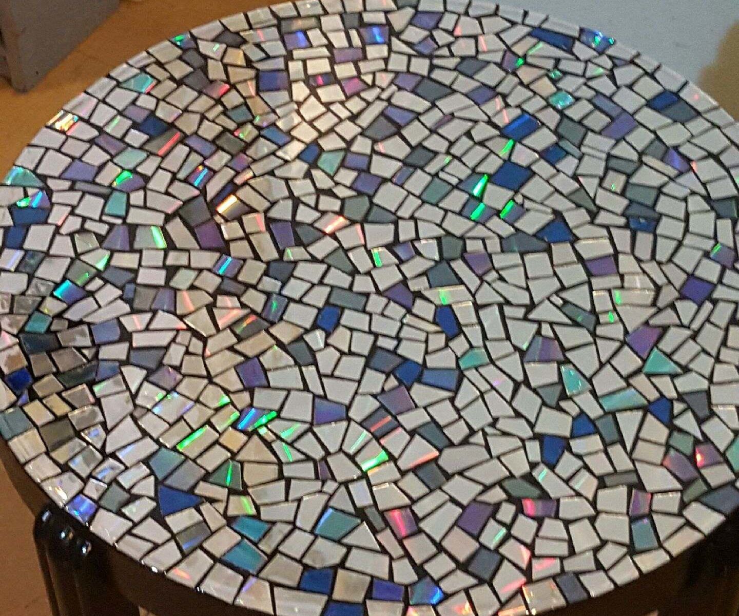 CD Mosaic Table 3 Steps (with Pictures) Instructables