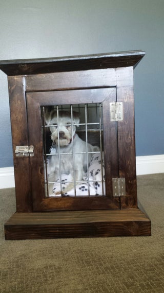 Dog Kennel End Table 13 Steps With Pictures Instructables Dog Kennel End Table 13 Steps With, Dog Crate Coffee Table Diy