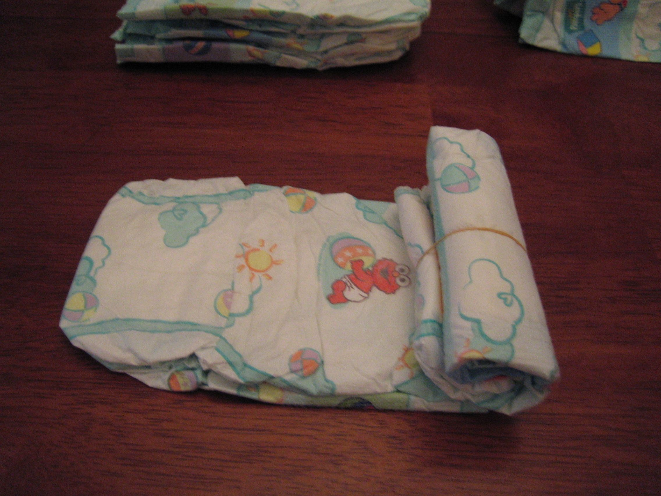 How to Make a Diaper Cake Without the Chocolate Filling 9 Steps