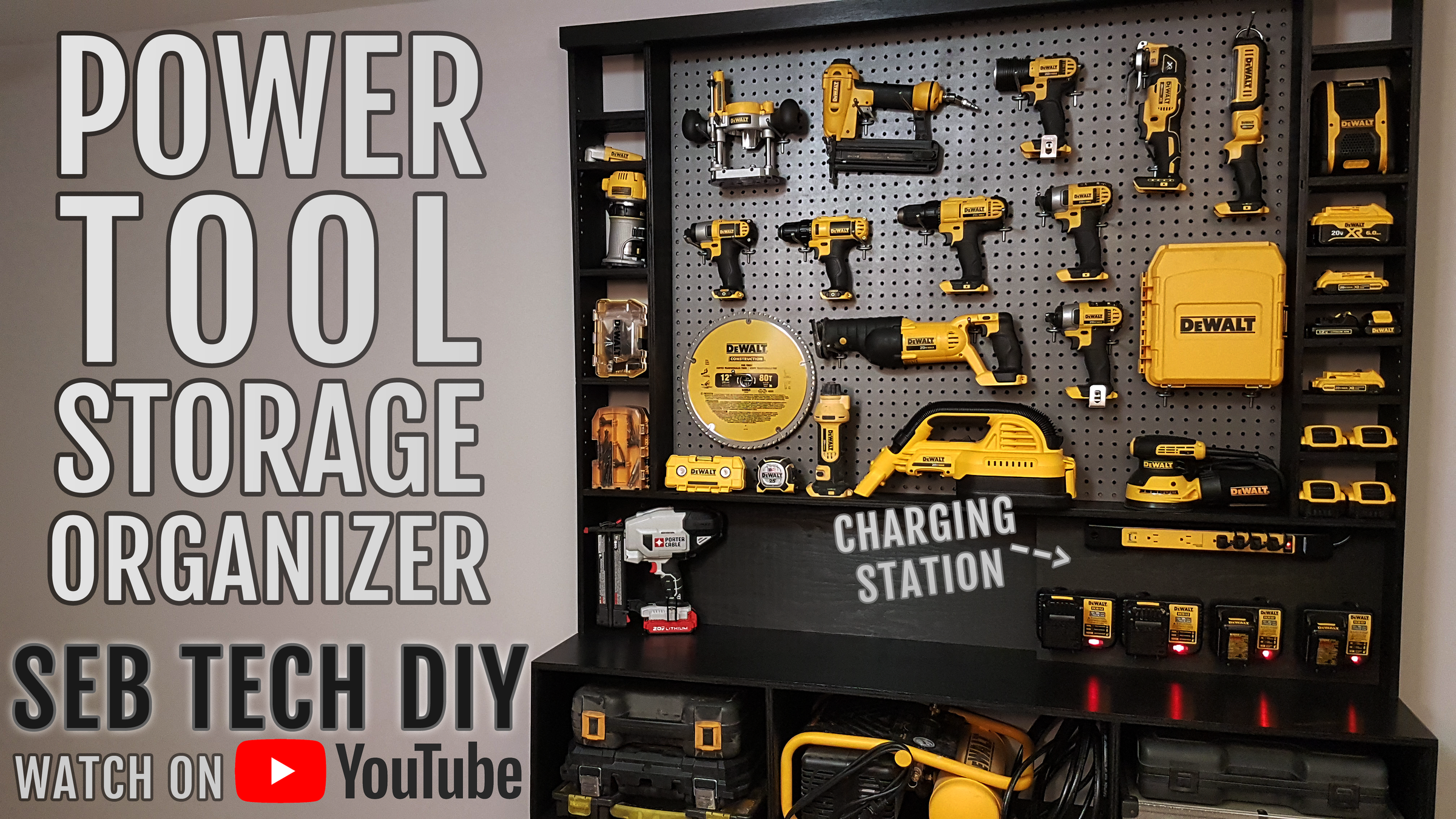 DIY Power Tool Storage W/ Charging 