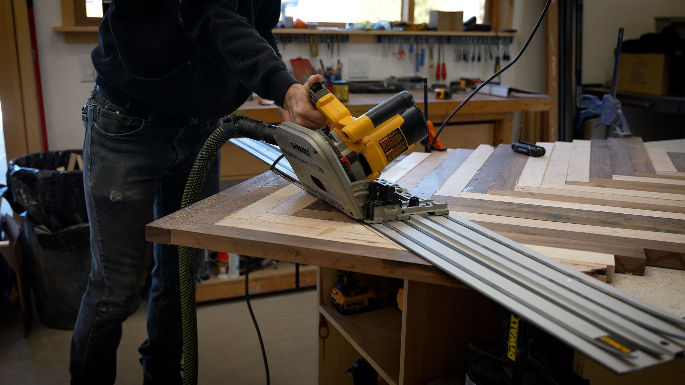 The Solid Wood Herringbone Pattern Table V2.0 19 Steps (with Pictures