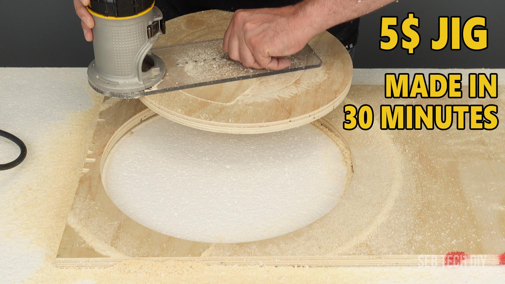 Circle Jig for Router 5 Basic and Easy Cutting Jig 11 Steps (with