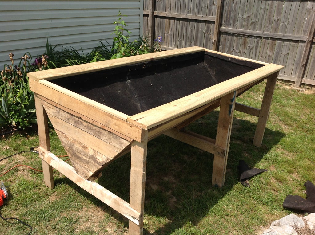 Raised Planter Bed From Pallets 8 Steps With Pictures Instructables Raised Planter Bed From Pallets 8, How To Build A Raised Garden Bed With Legs From Pallets