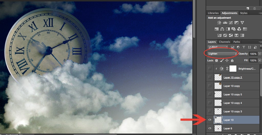 photoshop tutorial clocks are ticking