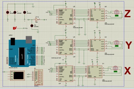 Simulation of Arduino Based CNC -- Arduino+ GRBL+ Proteus 8 : 4 Steps ...